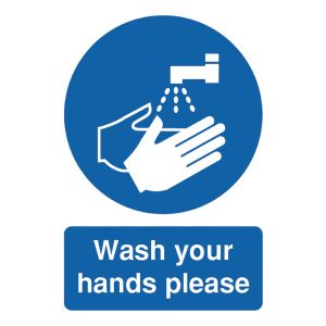 Signslab A5 Wash Yr Hands Please PVC