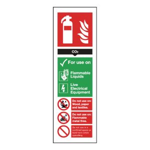 Sign Fire Carb Dioxide 300x100 S/A