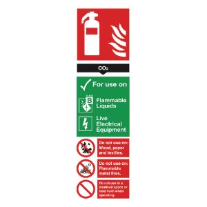 Sign Fire Carb Dioxide 300x100 PVC