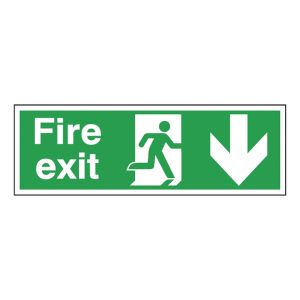 Fire Exit Down 150X450Mm S/A E100A/S