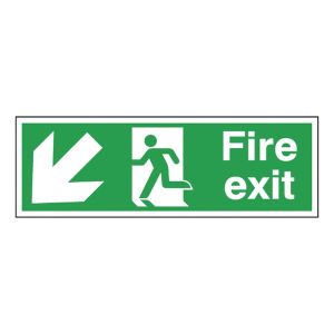 Fire Exit Man Arw D/Lft S/A 150x450