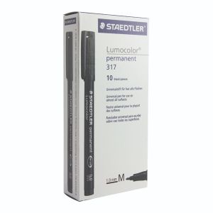 Staedtler L/Colour 317 Perm Blk Pk10