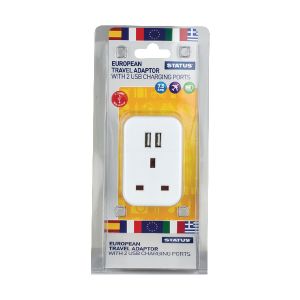 European Usb Travel Adaptor Pk3 European Usb Travel Adaptor Pk3