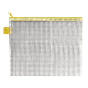 BDS Mesh Zip Bag 255x205mm Ylw Pk5