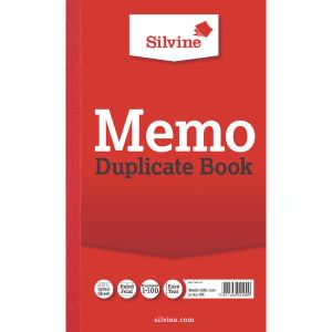 Silvine Dupl Book Memo Ruled 601 Pk6