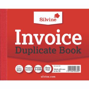 Silvine Dup Invoice Book 616 Pk12