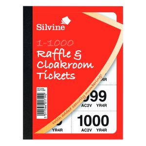 Cloakroom/Raffle 1-1000 Tickets Pk6