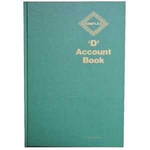 Simplex D Accounts Book One Year