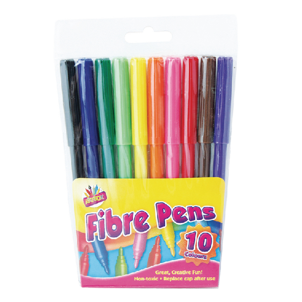 Fibre Colouring Pens Ast x10 Pk12 Fibre Colouring Pens Ast x10 Pk12