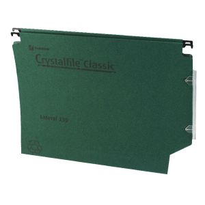 Rexel Crystalfile Lat File Grn Pk25