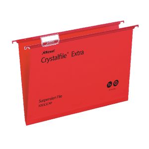 Rexel Crystalfile Susn File Red Pk25
