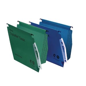 Rexel Crystalfile Lat File Grn Pk50