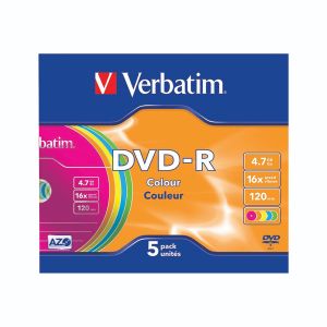 Vertbatim DVD-R 16x 4.7Gb Pk5 JwLCse