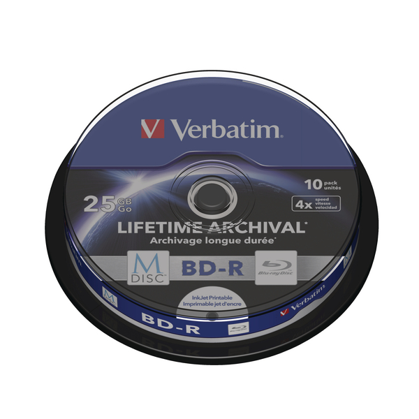 Verbatim M-Disc BD-R Spindle PK10 Verbatim M-Disc BD-R Spindle PK10