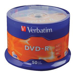 Verbatim DVD-R 16x Pk50 43548