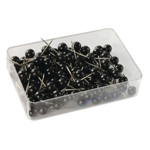 Map Pins Black Pack Of 100 26891