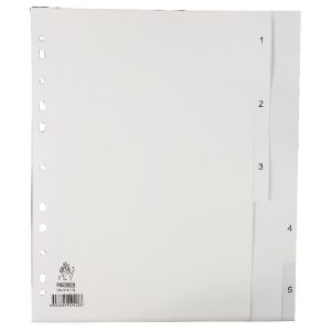 A4 White 1-5 Polypropylene Index