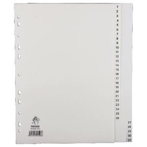 A4 White 1-31 Polypropylene Index