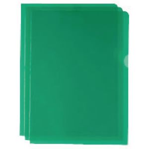 Green Cut Flush Folders Pk100