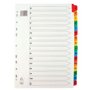 A4 Mylar A-Z Assorted Index