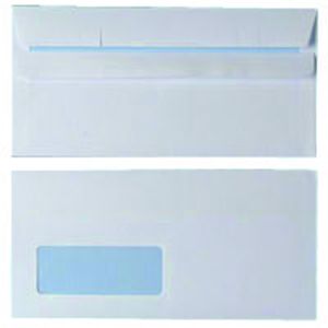 Envelope DL Window White SS Pk1000