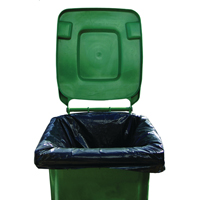 2Work Wheelie Bin Liners Black Pk100 2Work Wheelie Bin Liners Black Pk100