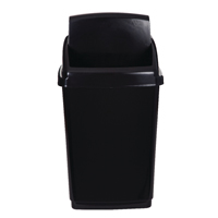 2Work Swing Top Bin 50 Litre Black