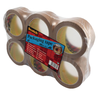 3M Scotch Packaging Tape Buff Pk6