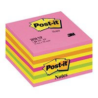 Post-it Neon Note Cube 76x76mm