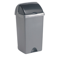 Addis Roll Top Bin 50L Metallic