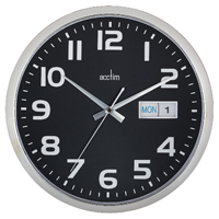 Acctim Supervisor Wall Clock Chrm/Bk Acctim Supervisor Wall Clock Chrm/Bk