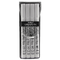 Artline Calligraphy Pen Black Pk4