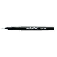 Artline 200 Pens Black Pk12