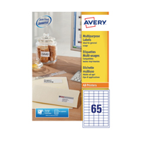 Avery Multi Labels 65 Sheet