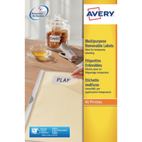 Avery Remv Lsr Lbls Wht 48L/Sht Bx25