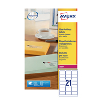 Avery Clr Lsr Lbls 21Lbl/Sht Bx 25