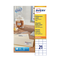 Avery Multi Labels 21 Sheet