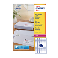 Avery Laser Mini Address Labels 65Tv