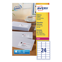 Avery Lsr Add Lbls Wht 24L/Sht Bx100