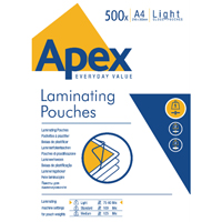 Fellowes Apex A4 Lam Pouch Pk500