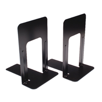 Metal Large Deluxe Bookends Black