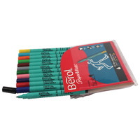 Berol Colour Fine Pen Ast Ink Pk12