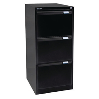 Bisley 3 Drw Filing Cab Black