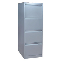 Bisley 4 Drw Filing Cab Goose Grey