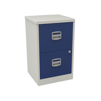 Bisley 2 Drw Home Filing Grey/Blue