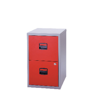 Bisley 2 Drw Home Filing Grey/Red