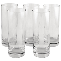 Clear Tall Tumbler Drink Glass Pk6