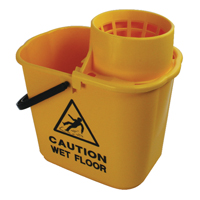2Work Plastic Mop Bucket With Wringer 15 Litre Red CNT00684