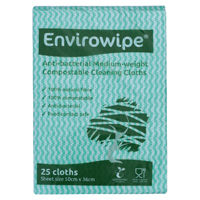 Envirowipe Folded Cloths Green Pk25