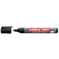 Edding 360 Drywipe Marker Black Pk10